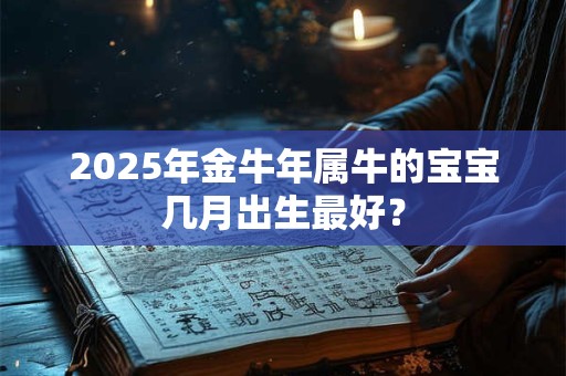 2025年金牛年属牛的宝宝几月出生最好？