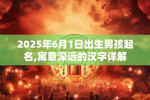 2025年6月1日出生男孩起名,寓意深远的汉字详解