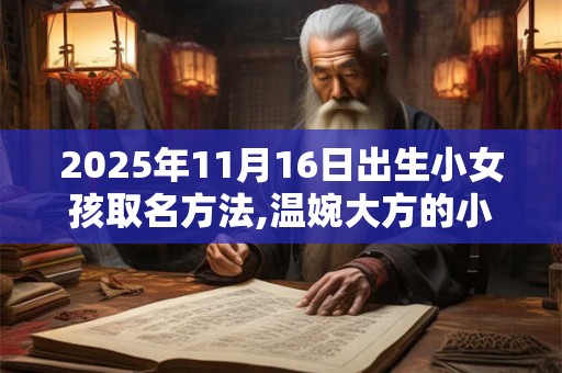 详细阅读:2025年11月16日出生小女孩取名方法,温婉大方的小女孩名字 2025年11月16日出生小女孩取名方法,温婉大方的小女孩名字