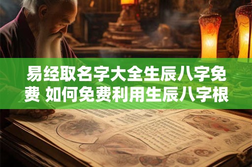 详细阅读:易经取名字大全生辰八字免费 如何免费利用生辰八字根据易经取一个好名字 易经取名字大全生辰八字免费 如何免费利用生辰八字根据易经取一个好名字