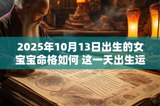 2025年10月13日出生的女宝宝命格如何 这一天出生运势佳吗