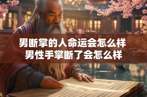 男断掌的人命运会怎么样 男性手掌断了会怎么样