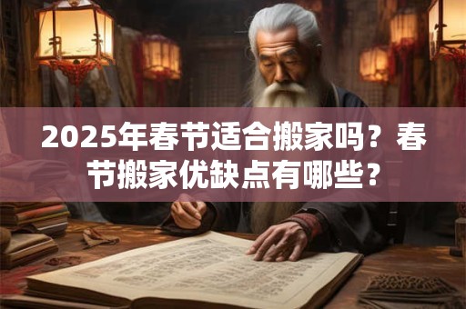 2025年春节适合搬家吗？春节搬家优缺点有哪些？