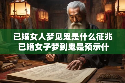 已婚女人梦见鬼是什么征兆 已婚女子梦到鬼是预示什么