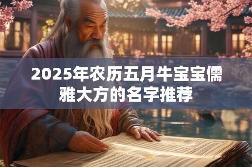 2025年农历五月牛宝宝儒雅大方的名字推荐