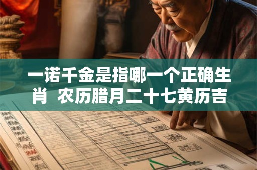 一诺千金是指哪一个正确生肖  农历腊月二十七黄历吉日查询