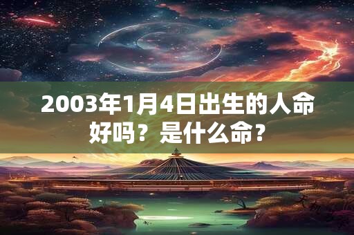 2003年1月4日出生的人命好吗？是什么命？