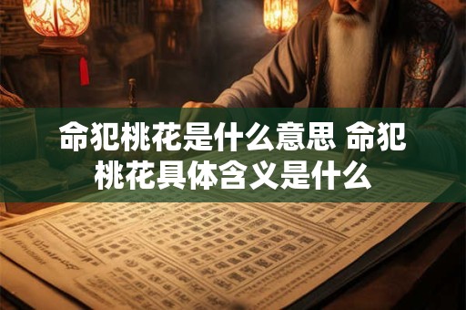 命犯桃花是什么意思 命犯桃花具体含义是什么