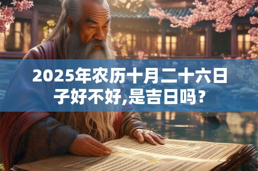2025年农历十月二十六日子好不好,是吉日吗？