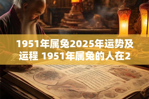 1951年属兔2025年运势及运程 1951年属兔的人在2025年的运势和运程如何