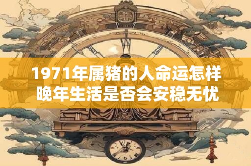 1971年属猪的人命运怎样 晚年生活是否会安稳无忧