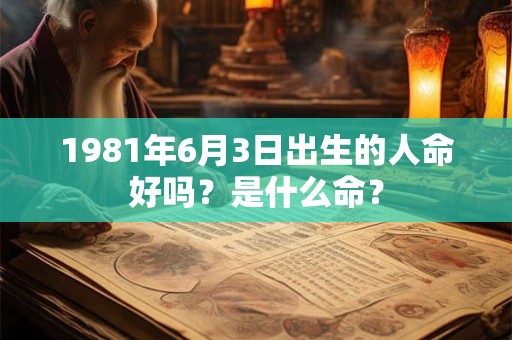 1981年6月3日出生的人命好吗？是什么命？