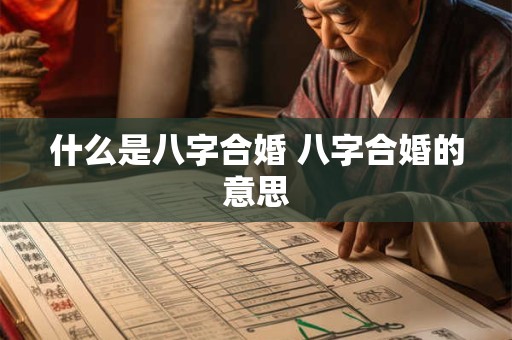 什么是八字合婚 八字合婚的意思