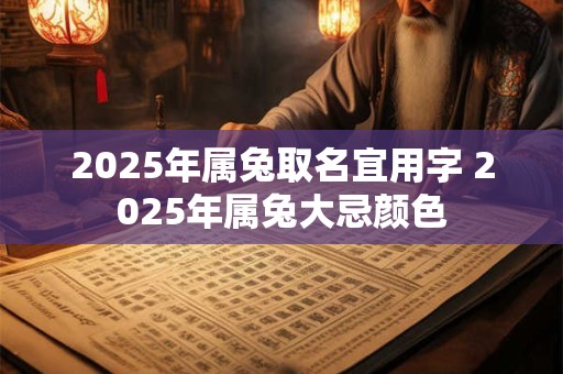 2025年属兔取名宜用字 2025年属兔大忌颜色