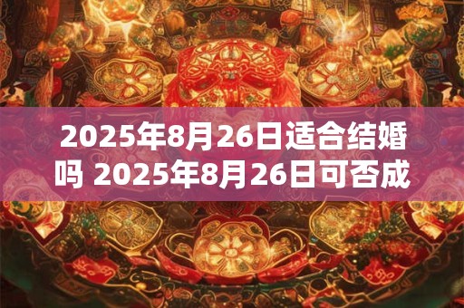 2025年8月26日适合结婚吗 2025年8月26日可否成婚