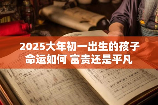 2025大年初一出生的孩子命运如何 富贵还是平凡