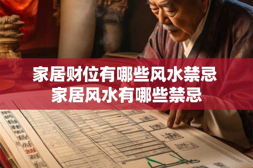 家居财位有哪些风水禁忌 家居风水有哪些禁忌