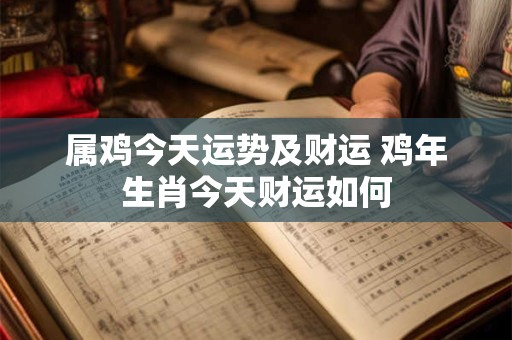 属鸡今天运势及财运 鸡年生肖今天财运如何