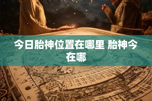 今日胎神位置在哪里 胎神今在哪