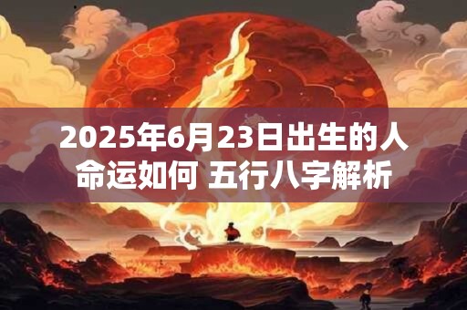 2025年6月23日出生的人命运如何 五行八字解析 2025年6月23日出生的人命运如何 五行八字解析