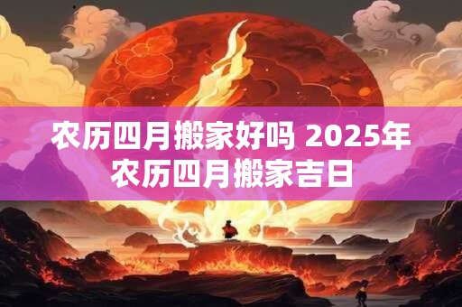 农历四月搬家好吗 2025年农历四月搬家吉日