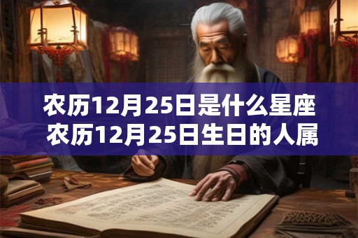农历12月25日是什么星座 农历12月25日生日的人属于哪个星座