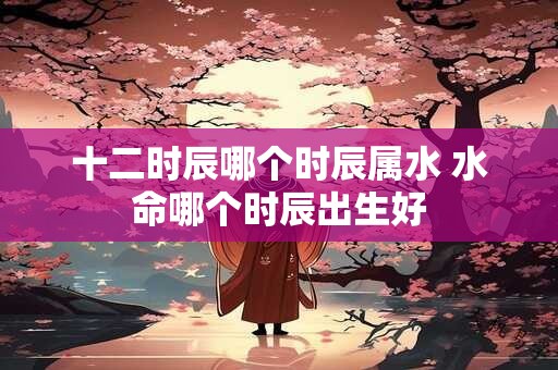 十二时辰哪个时辰属水 水命哪个时辰出生好