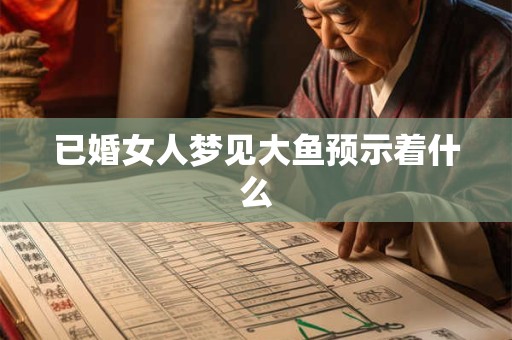 已婚女人梦见大鱼预示着什么