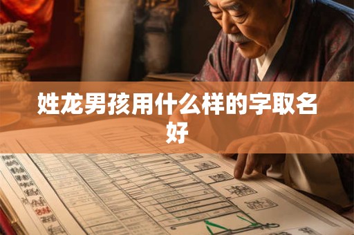 姓龙男孩用什么样的字取名好 姓龙男孩用什么样的字取名好