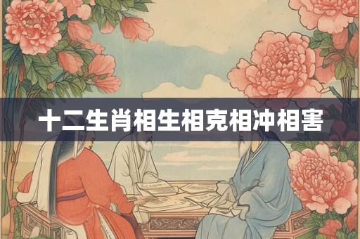 十二生肖相生相克相冲相害