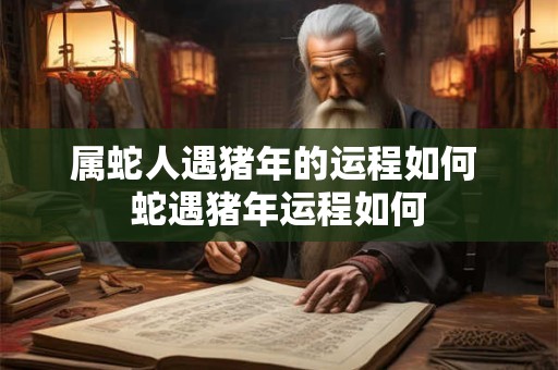 详细阅读:属蛇人遇猪年的运程如何 蛇遇猪年运程如何 属蛇人遇猪年的运程如何 蛇遇猪年运程如何