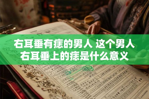右耳垂有痣的男人 这个男人右耳垂上的痣是什么意义