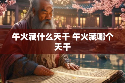 午火藏什么天干 午火藏哪个天干