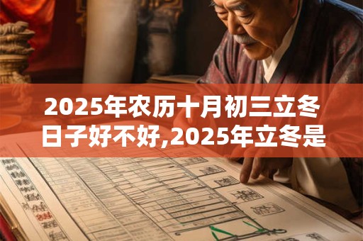 2025年农历十月初三立冬日子好不好,2025年立冬是好日子吗？