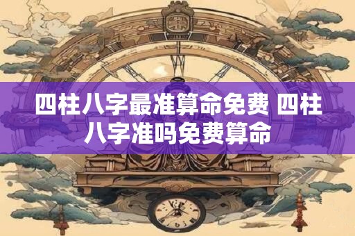 四柱八字最准算命免费 四柱八字准吗免费算命
