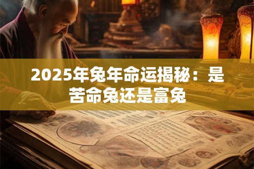 2025年兔年命运揭秘：是苦命兔还是富兔