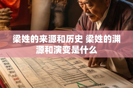 梁姓的来源和历史 梁姓的渊源和演变是什么