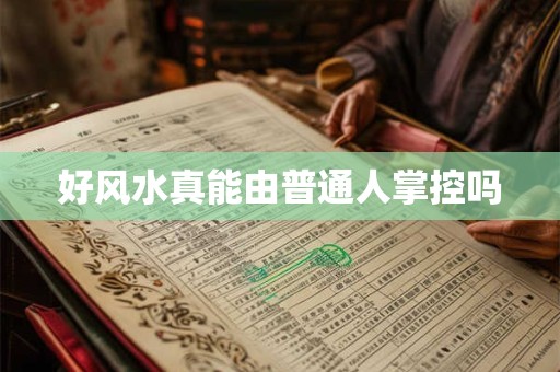 好风水真能由普通人掌控吗