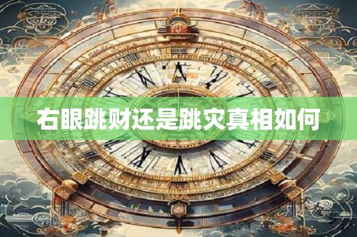 右眼跳财还是跳灾真相如何