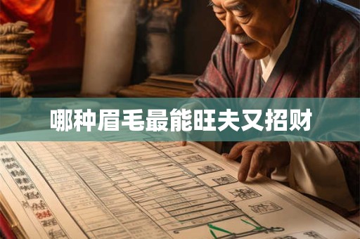 哪种眉毛最能旺夫又招财