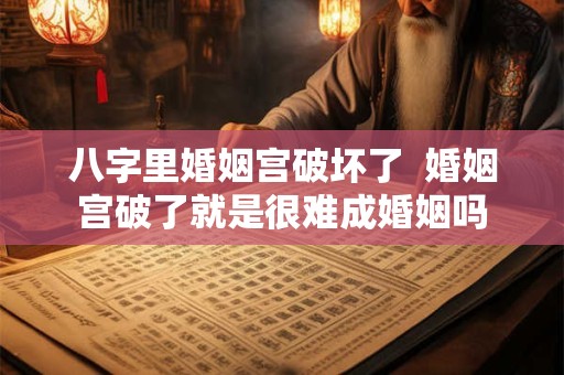 八字里婚姻宫破坏了  婚姻宫破了就是很难成婚姻吗