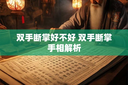 双手断掌好不好 双手断掌手相解析
