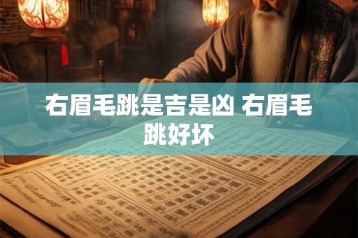 右眉毛跳是吉是凶 右眉毛跳好坏