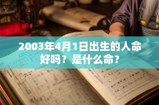2003年4月1日出生的人命好吗？是什么命？