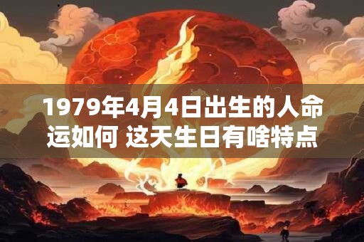 1979年4月4日出生的人命运如何 这天生日有啥特点
