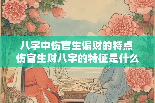 详细阅读:八字中伤官生偏财的特点 伤官生财八字的特征是什么 八字中伤官生偏财的特点 伤官生财八字的特征是什么