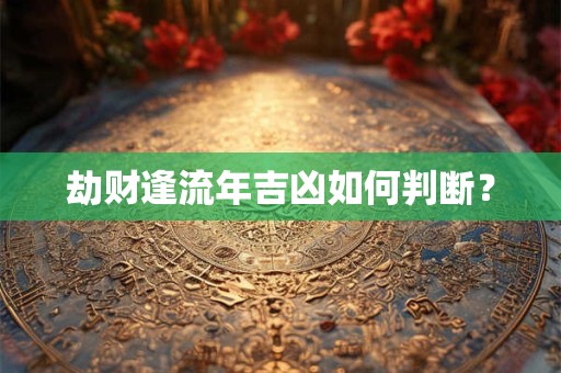 劫财逢流年吉凶如何判断？