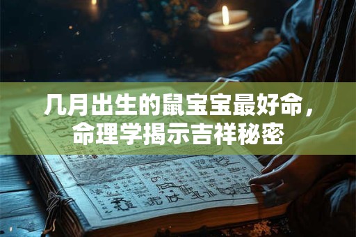 几月出生的鼠宝宝最好命，命理学揭示吉祥秘密