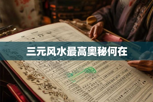 三元风水最高奥秘何在 三元风水最高奥秘何在