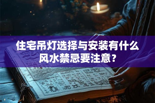 住宅吊灯选择与安装有什么风水禁忌要注意？
